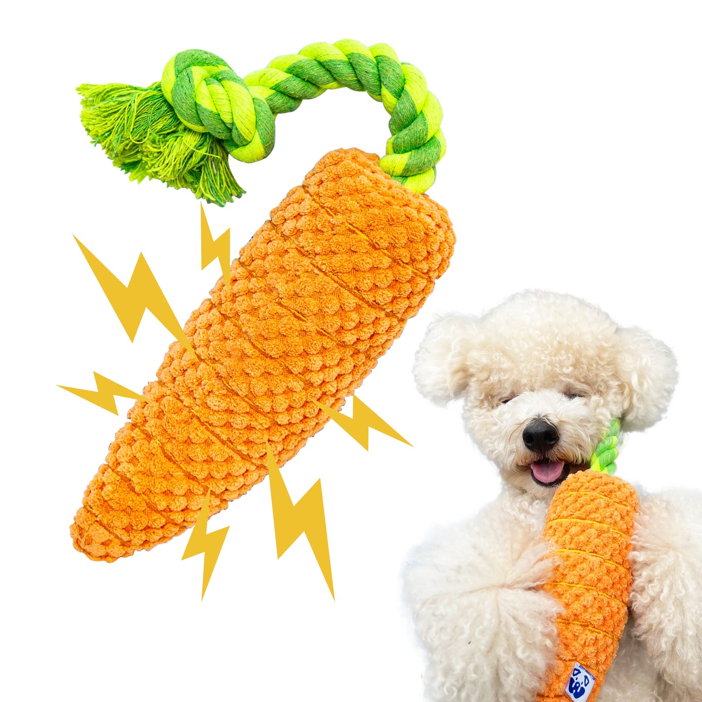 CARROT TUG ROPE INTERACTIVE DOG TOY